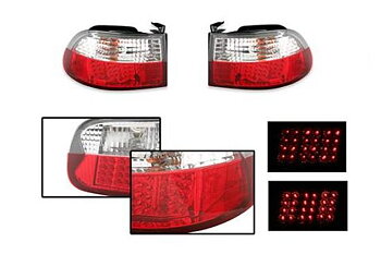 HONDA CIVIC 92-95 2/4D LXS-TAILLIGHTS RED/CLEAR LED