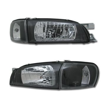 SUBARU IMPREZA GC8 97-01 STRÅLKASTARE KLARA SVARTA HOUSING V1
