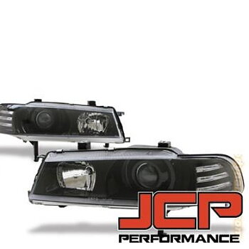 HONDA PRELUDE 92-96 LXS HEADLIGHTS 1-PIECE CLEAR BLACK