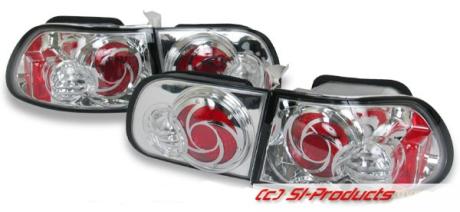 HONDA CIVIC 92-95 3D LXS-TAILLIGHTS CHROME V2