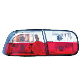 HONDA CIVIC 92-95 2/4D LXS-TAILLIGHTS HYPER RED/CLEAR