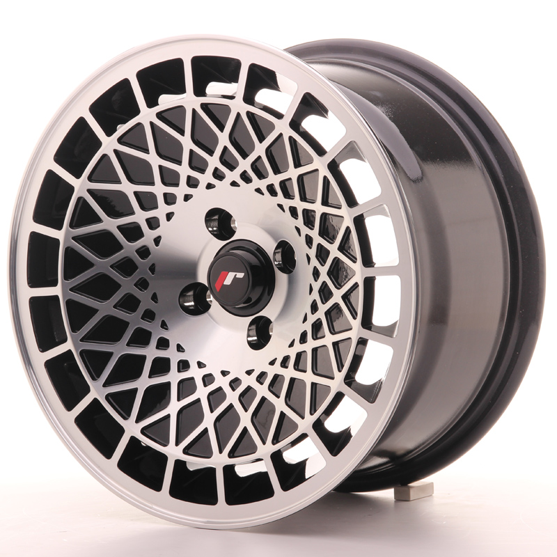 JAPAN RACING JR14 15X8 ET20 4X100 BLACK MACHINED