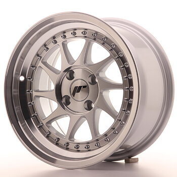 JAPAN RACING JR26 15X8 ET5 4X100 MACHINED SIL
