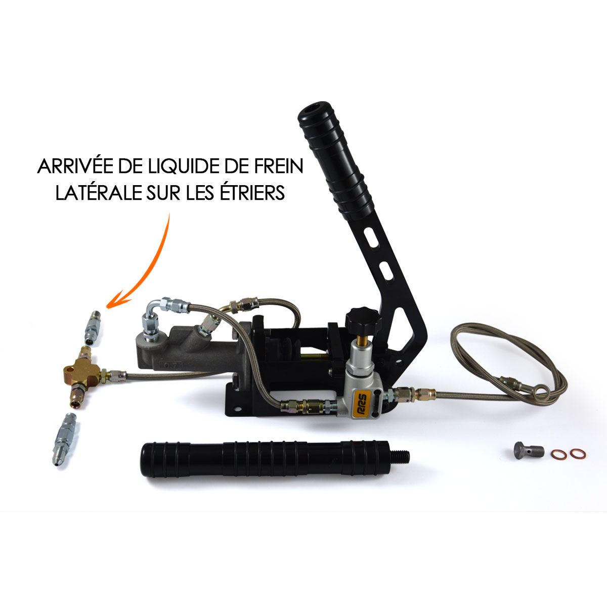 HANDBRAKE BRAKING PACK WITH LATERAL FLOW OF FLUID TO THE CALIPERS - 3