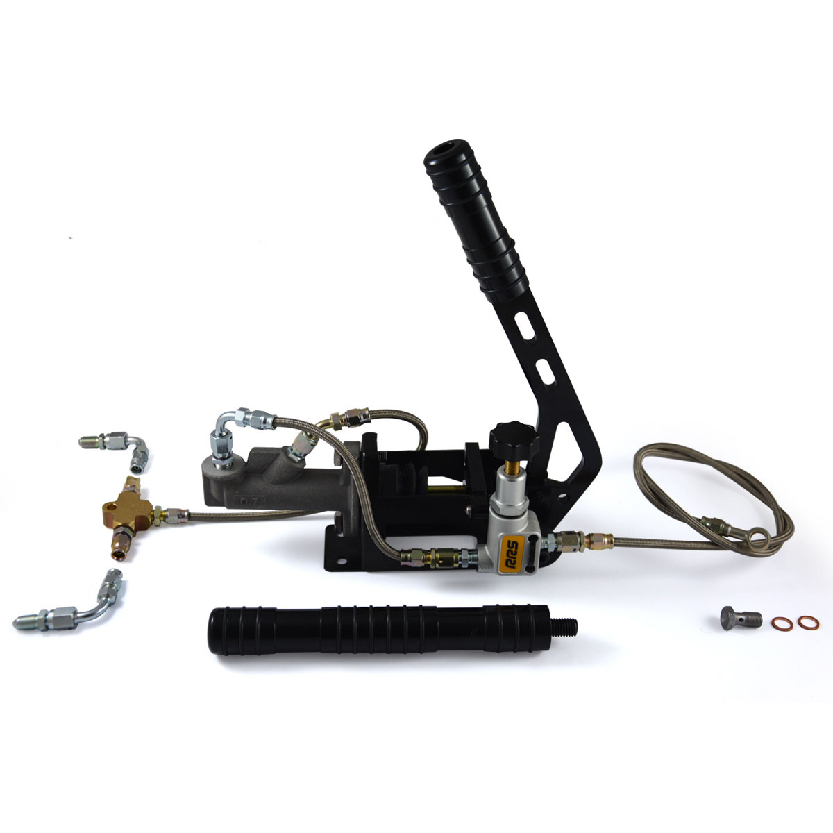 HANDBRAKE BRAKING PACK WITH FLUID SUPPLY ABOVE THE CALIPERS