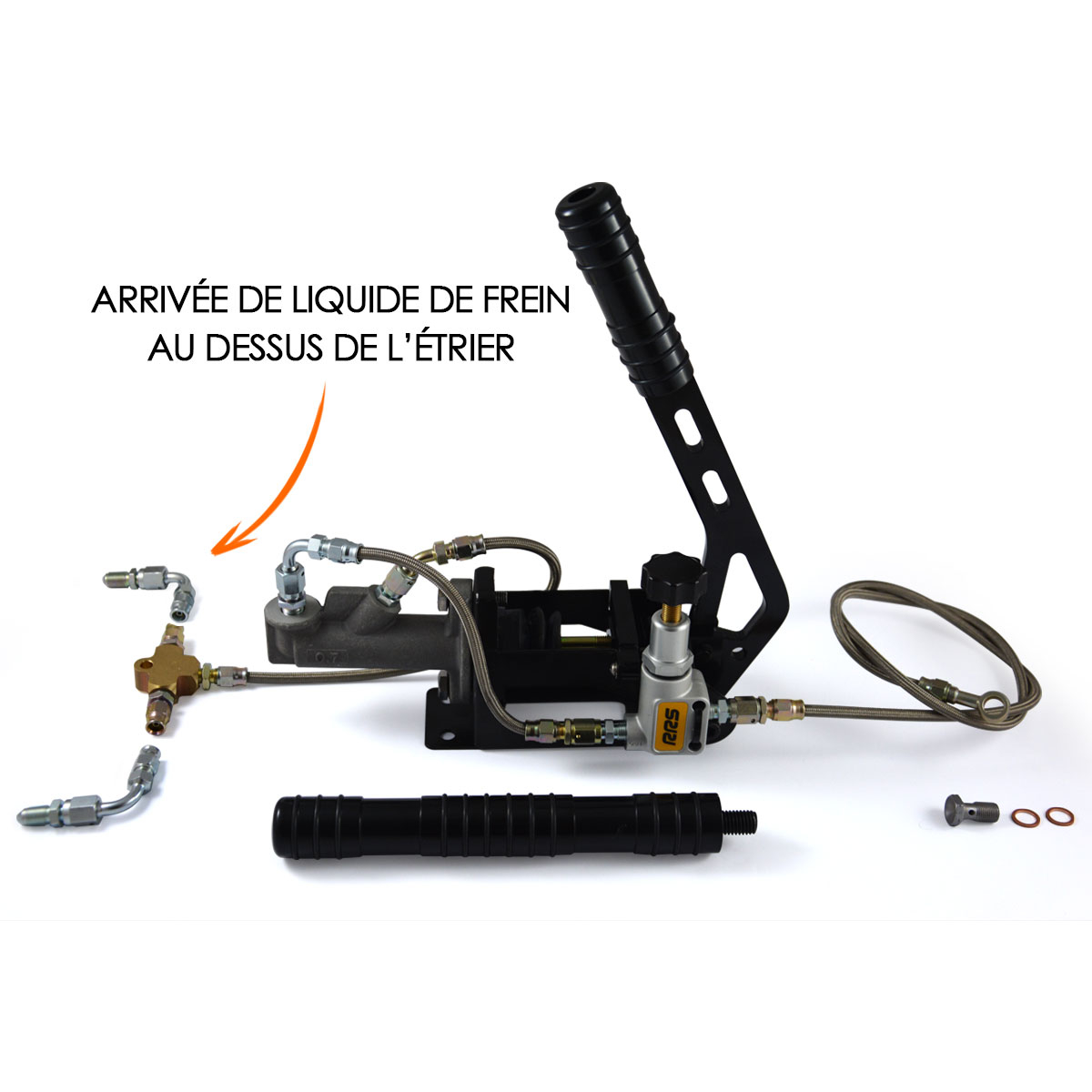 HANDBRAKE BRAKING PACK WITH FLUID SUPPLY ABOVE THE CALIPERS - 3