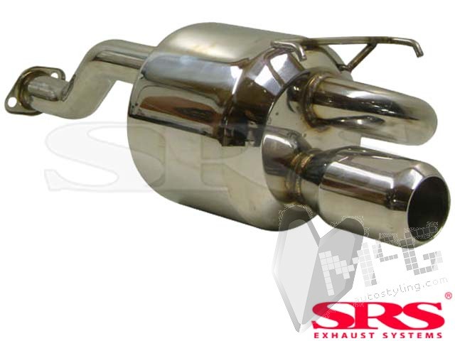 SRS EXHAUSTS AXLEBACK SYSTEM STAINLESS STEEL G95 MUGEN (CIVIC 91-01 3DR)