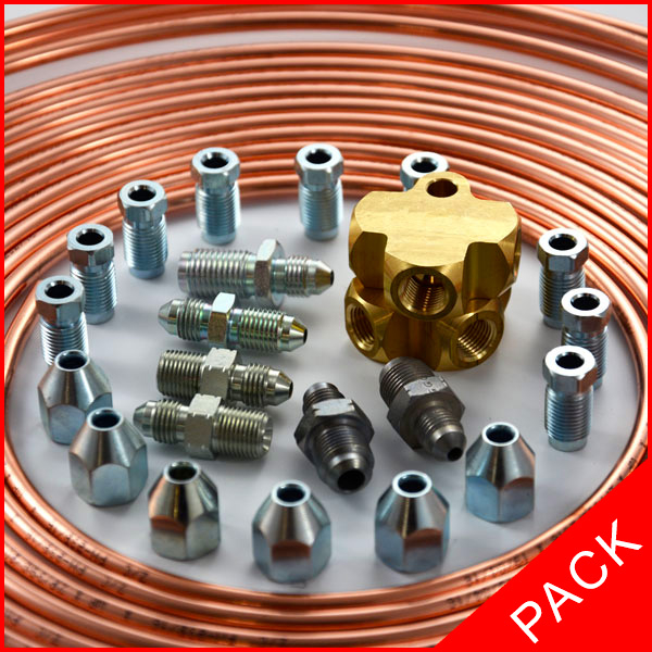 COMPLETE HANDBRAKE, FITTINGS AND COPPER PIPE PACKAGE