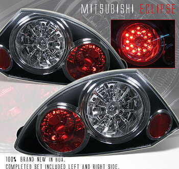 MITSUBISHI ECLIPSE 00-03 LED TAILLIGHTS BLACK [KS]