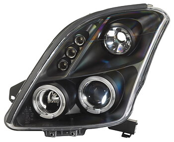 SUZUKI SWIFT 05+ BLACK ANGELEYE HEADLIGHTS