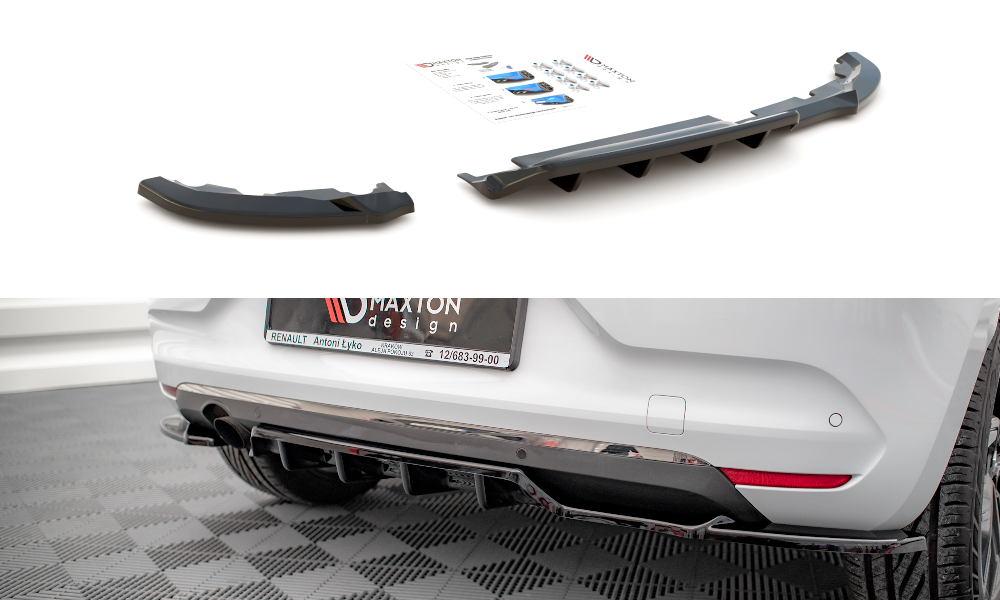 Central Rear Splitter (Vertical Bars) Renault CLIO Mk5 (2019-)
