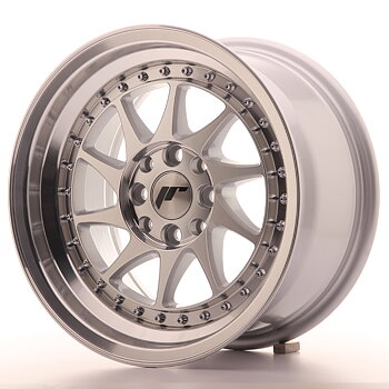 JAPAN RACING JR26 15X8 ET25 4X100/108 MACHINED SIL