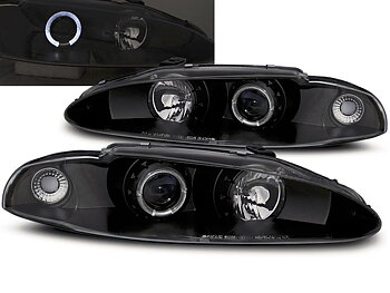 MITSUBISHI ECLIPSE 95-96 PROJECTOR HEADLIGHTS BLACK [SR]
