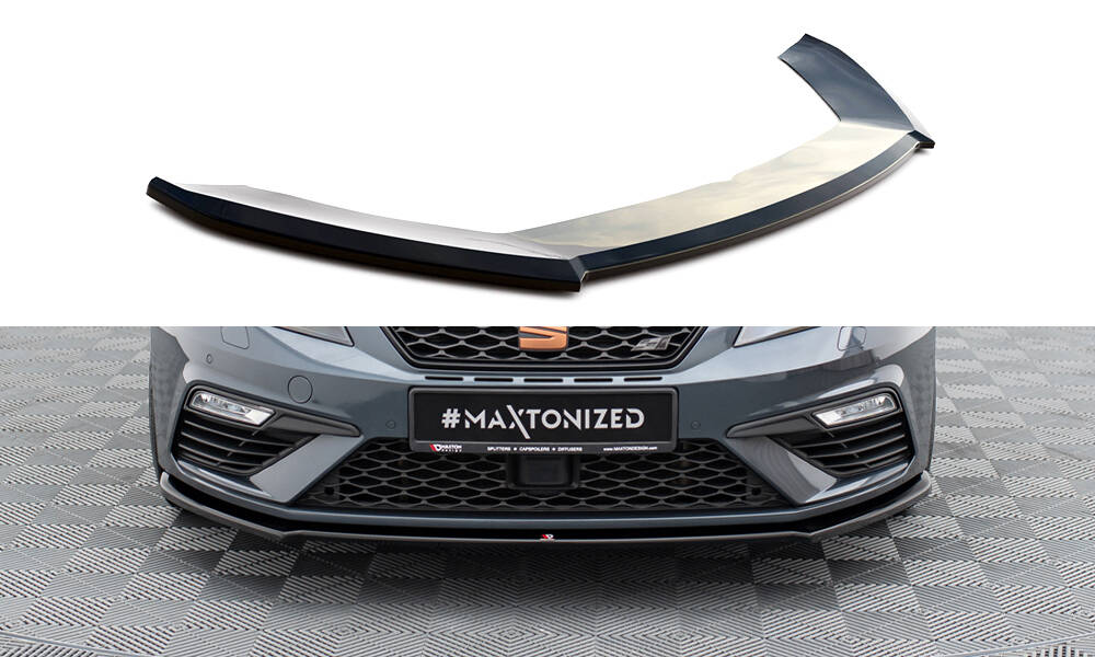 FRONT SPLITTER V.4 SUITABLE FOR SEAT LEON CUPRA / FR MK3 FL – MAXTON DESIGN