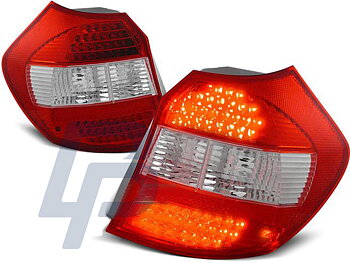 BMW E87/E81 04-08.07 RÖD/VITA LED BAKLAMPOR
