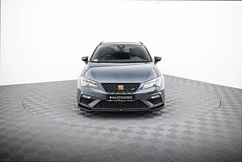 FRONT SPLITTER V.7 SUITABLE FOR SEAT LEON CUPRA / FR MK3 FL – MAXTON DESIGN