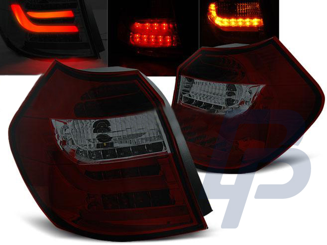 BMW E87/E81 09.07-11 RED SMOKE LED TAILLIGHTS BAR - 2