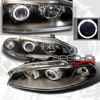 MITSUBISHI ECLIPSE 97-99 PROJECTOR HEADLIGHTS BLACK [SR]