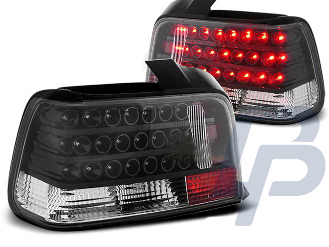 BMW E36 12.90-08.99 SEDAN BLACK LED TAILLIGHTS - 2