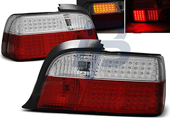 BMW E36 12.90-08.99 COUPE RED WHITE LED TAILLIGHTS