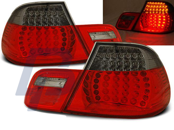 BMW E46 04.99-03.03 COUPE RED SMOKE LED TAILLIGHTS - 2