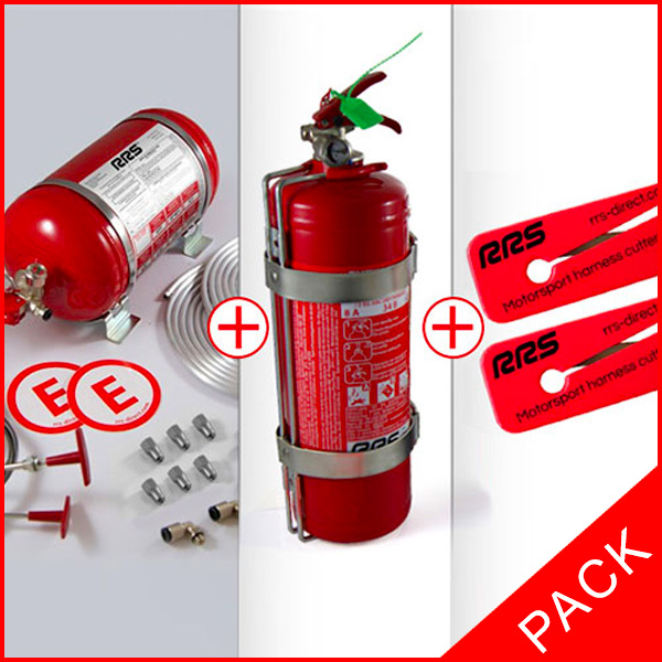 PACK SÉCURITÉ EXTINCTEURS ECOFIREX + EXTINCTEUR 2KG + 2 CUTTER COUPE-HARNAIS