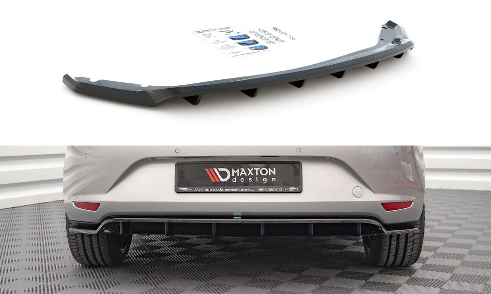 Central Rear Splitter (Vertical Bars) Seat Leon Hatchback MK3 (2012-2016)