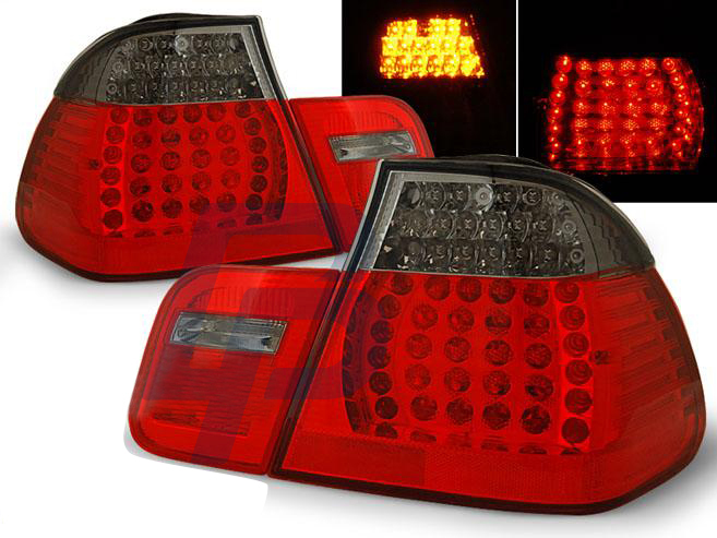 BMW E46 09.01-03.05 SEDAN RED SMOKE LED TAILLIGHTS - 2