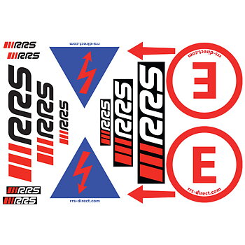 DECAL SHEET OF 16 STICKERS (EXTINGUISHER, BATTERY CUT OFF...)
