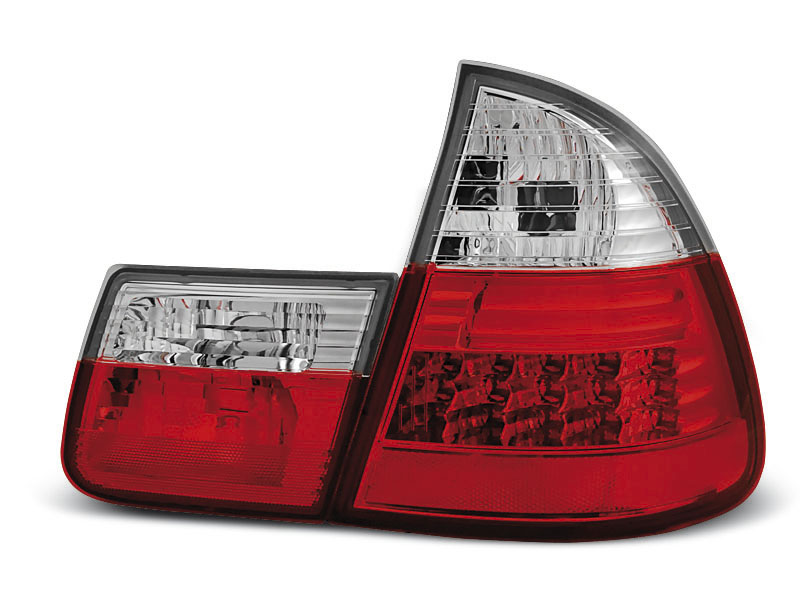 BMW E46 99-05 RED WHITE LED TAILLIGHTS