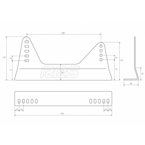 RRS STEEL SEAT MOUNTING BRACKETS (FOR 1X SEAT)