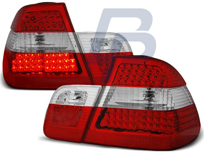 BMW E46 05.98-08.01 SEDAN RED WHITE LED TAILLIGHTS - 2