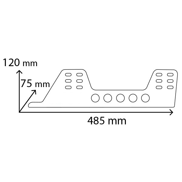 RRS STEEL ULTRA LONG SEAT MOUNTING BRACKETS (FOR 1X SEAT) - 4