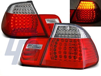 BMW E46 05.98-08.01 RÖD/VITA LED BAKLAMPOR