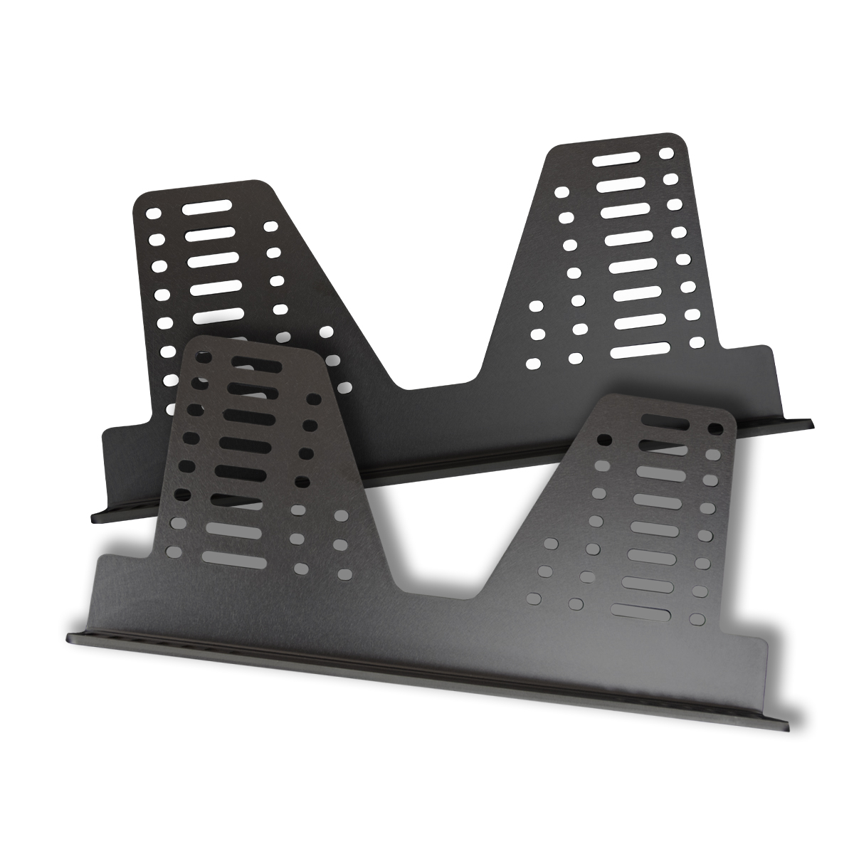 ALUMINIUM ULTRA LONG AND ULTRA HIGH 6MM BLACK SEAT MOUNTING BRACKETS (PAIR)