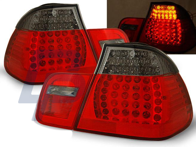 BMW E46 05.98-08.01 SEDAN RED SMOKE LED TAILLIGHTS - 2