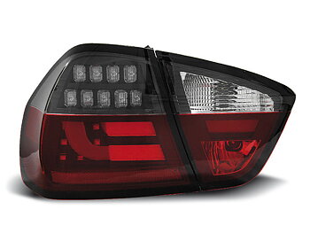 BMW E90 03.05-08.08 RÖD/VITA SVARTA LED BAKLAMPOR
