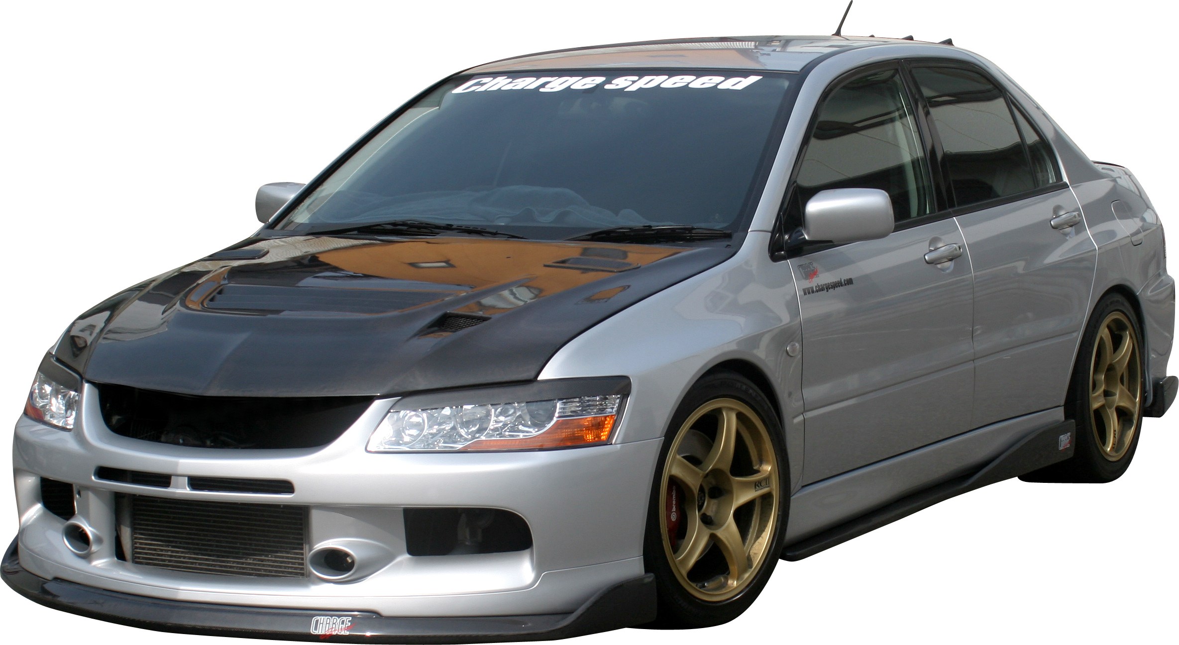 MITSUBISHI EVO 9 CHARGESPEED FRÄMRE STÖTFÅNGARELÄPP BOTTOMLINE