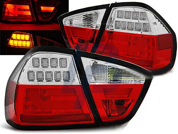 BMW E90 03.05-08.08 RÖD/VITA LED BAKLAMPOR
