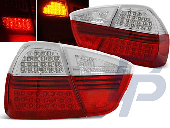 BMW E90 03.05-08.08 RÖD/VITA LED BAKLAMPOR INDIC.