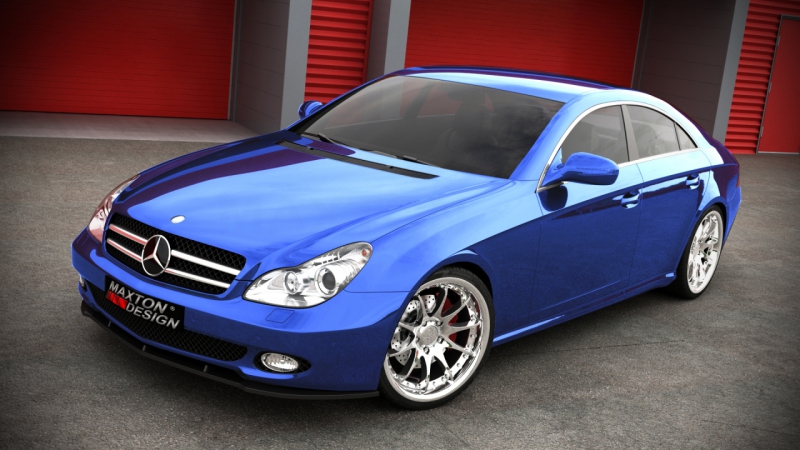 FRONT SPLITTER MERCEDES CLS C219 STANDARD BUMPER - 2