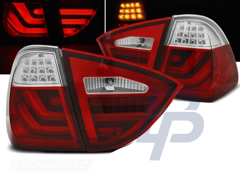 BMW E91 05-08 RED WHITE LED TAILLIGHTS BAR - 3