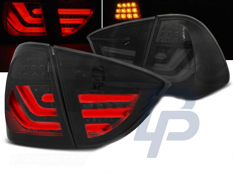 BMW E91 05-08 SMOKE BLACK LED TAILLIGHTS BAR - 4