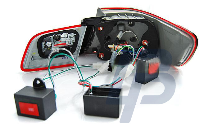 BMW E92  09.06-03.10 RED WHITE LED TAILLIGHTS BAR - 5