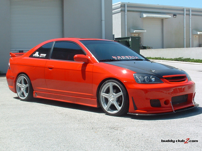 HONDA CIVIC 01-03 COUPE ZEN/BUDDYCLUB2 FRÄMRE STÖTFÅNGARE [AIT] - 2