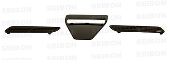 MITSUBISHI EVO X 08+ SEIBON OEM CARBON HOODSCOOP