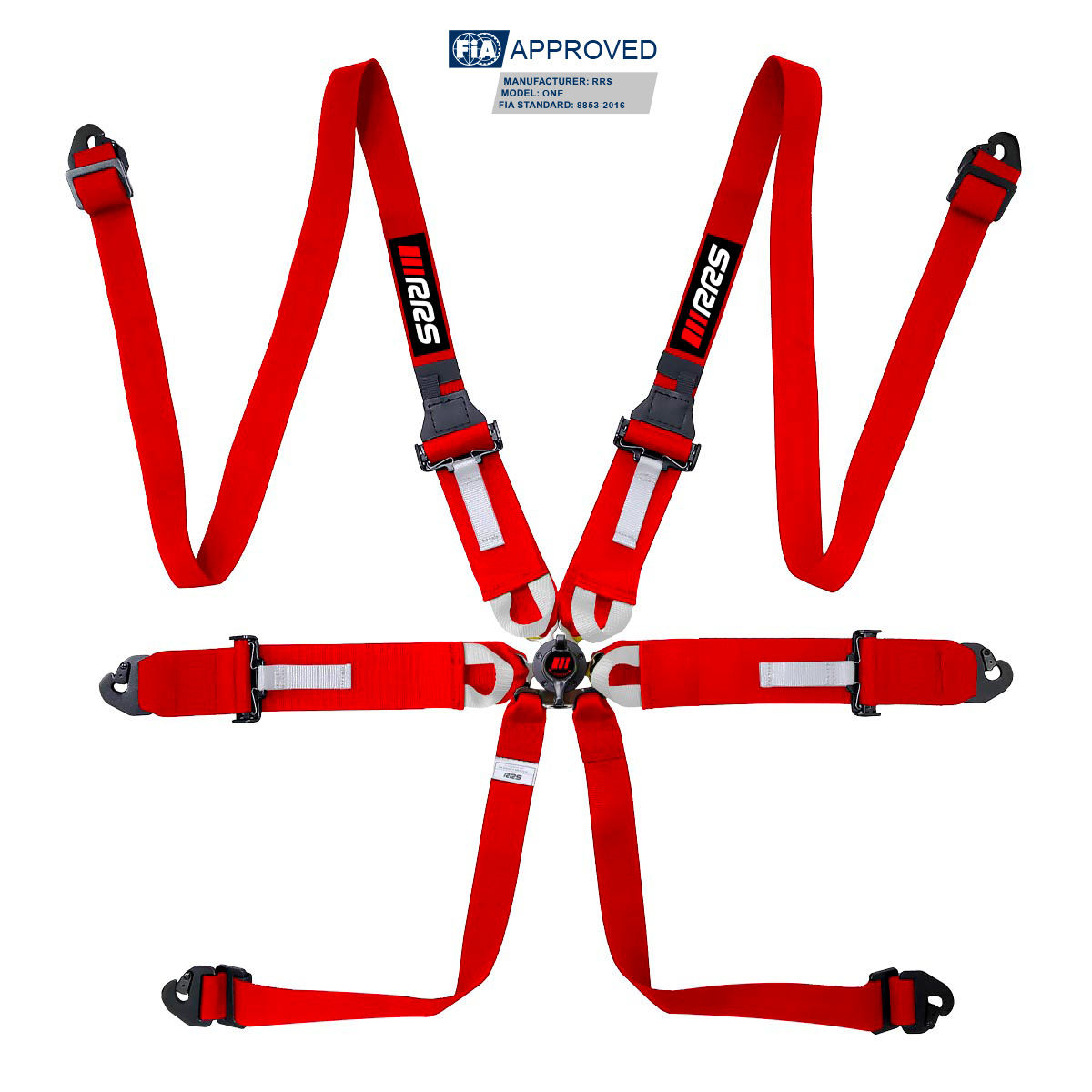 RRS FIA HANS® ONE 6 POINTS - RED HARNESS - 2