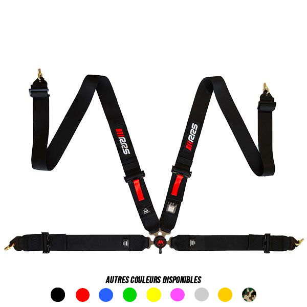 RRS FIA EVO 4 2.5 KG BLACK HARNESS (4 POINTS) - 2