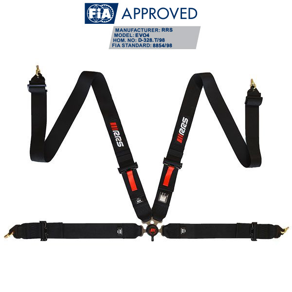 RRS FIA EVO 4 2.5 KG BLACK HARNESS (4 POINTS) - 4