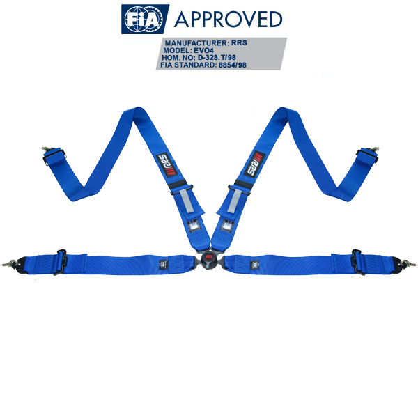 RRS FIA EVO 4 2.5 KG BLUE HARNESS (4 POINTS) - 2